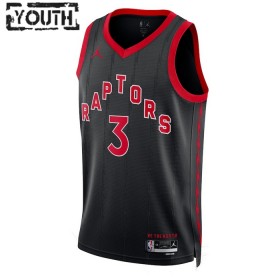 Camiseta Niños NBA Toronto Raptors OG Anunoby 3 2022-23 Jordan Statement Edition Negro Swingman